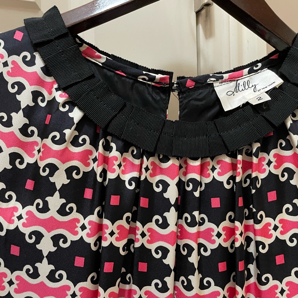 MILLY size 2 Dress 100% SILK - Picture 5 of 9